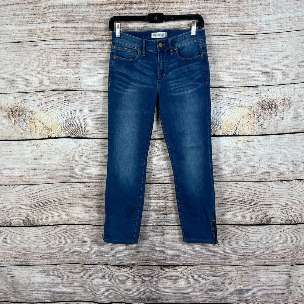Madewell cropped jeans with zipper ankle